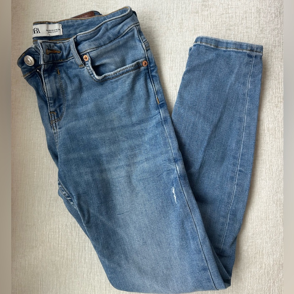 Zara Light Blue Skinny Jeans